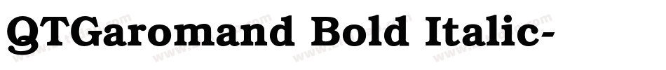 QTGaromand Bold Italic字体转换